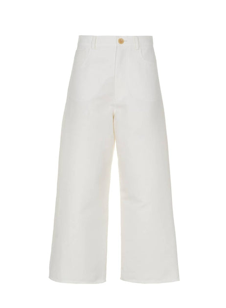 Mantu Women's Flat Front Trousers White Medium 2