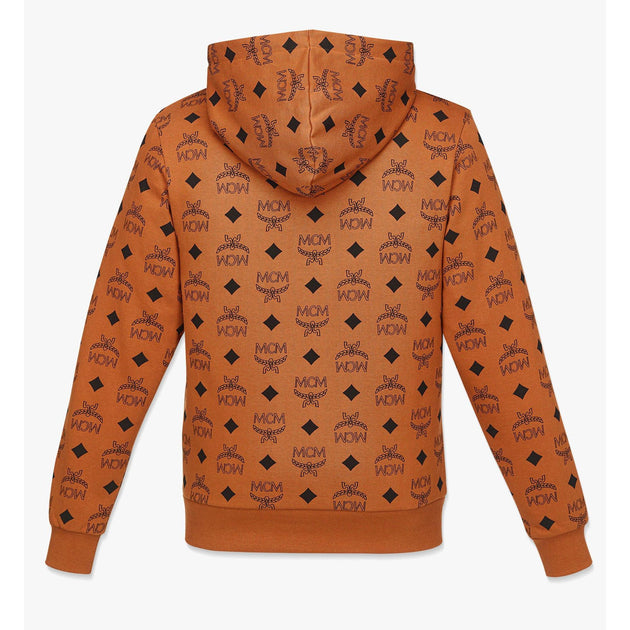 MCM Maxi Monogram Print Hoodie Brown S/M 3