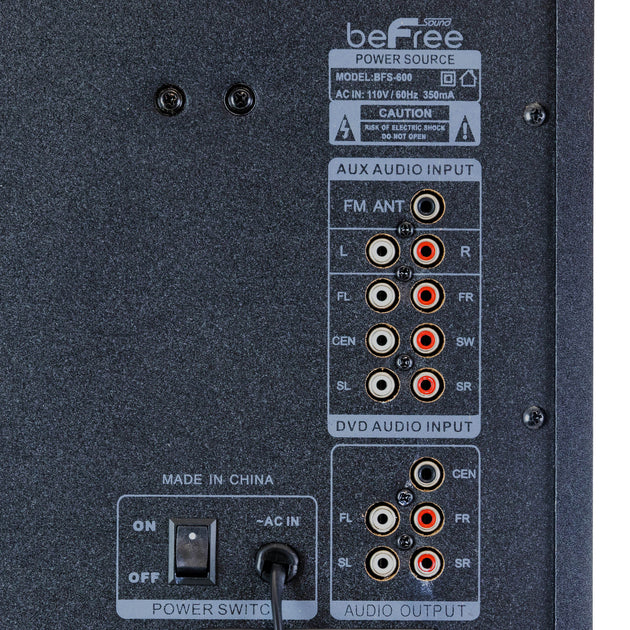 Système d'enceintes surround Bluetooth 5.1 canaux beFree Sound Rouge 4