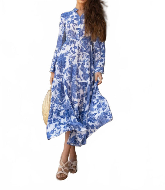 CHOKLATE PARIS Marbella Maxi Dress Blue Large 2