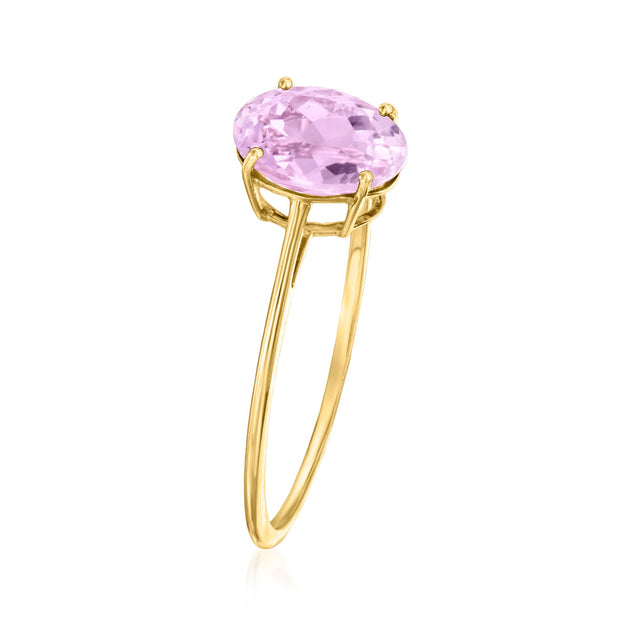 Ross-Simons Pink Kunzite Ring Yellow Gold US 7 4