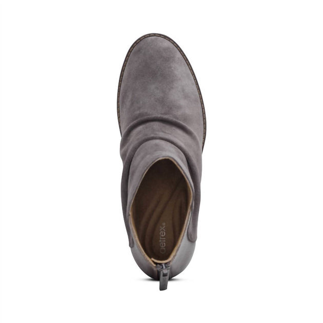 Aetrex Kara Ankle Wedge Boot Grey US 7 4