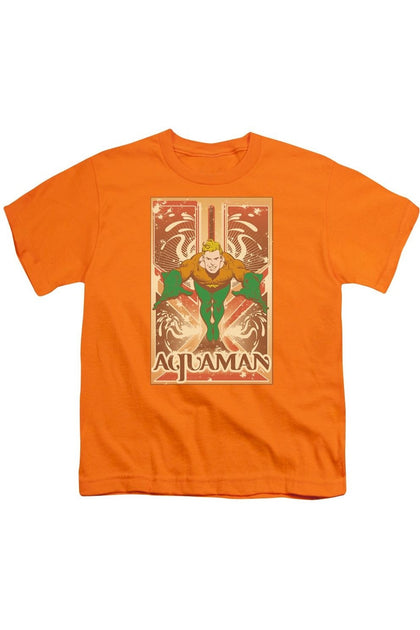 Gildan DC Comics Aquaman Short Sleeve T-Shirt Orange Medium 2
