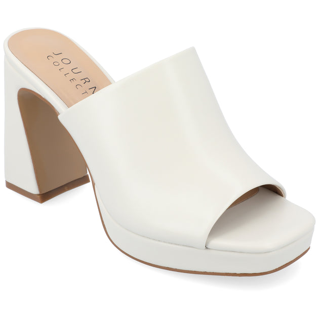 Journee Collection Ezzlynn Sandals White 9.5 2