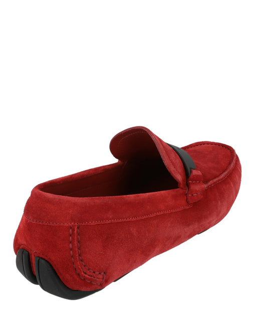 Salvatore Ferragamo Switch Suede Drivers Red US 6 4