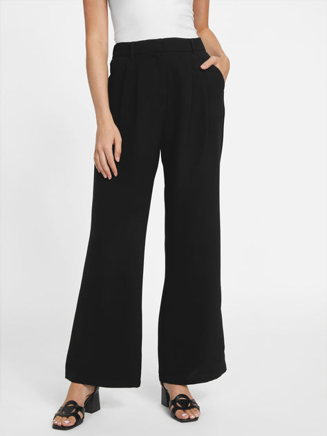 Guess Factory Nancy Wide-Leg Trousers Black Large 2