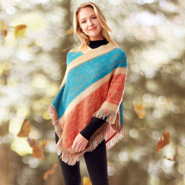TRUEDAMES Poncho Blue One Size 3
