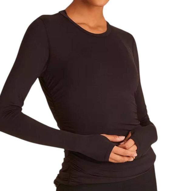 Alala Cinch Long Sleeve Top Black XS 2