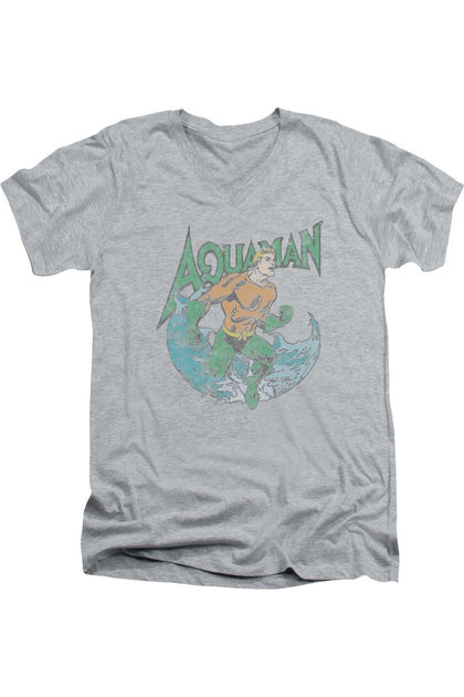 Gildan DC Comics Marco V-Neck T-Shirt Grey XXL 2