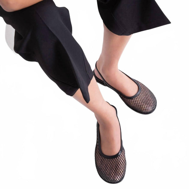 Intentionally Blank Anna Mesh Slingback Ballet Flat Black US 7 3
