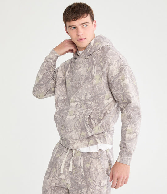 Aeropostale Cloud Soft Forest Camo Kapuzenpullover Grün Large 2