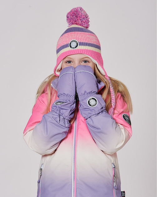Deux par Deux Play Winter Mittens Purple Gray US 8 3