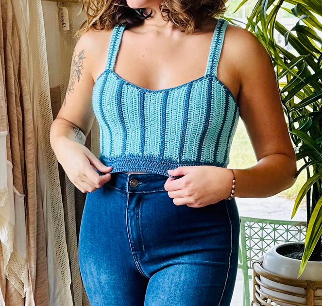 Listicle Christine Crop Top Blue Large 2