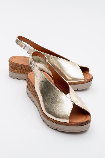 Forever & Always Shoes Blom Leather Platform Sandal White US 6 2