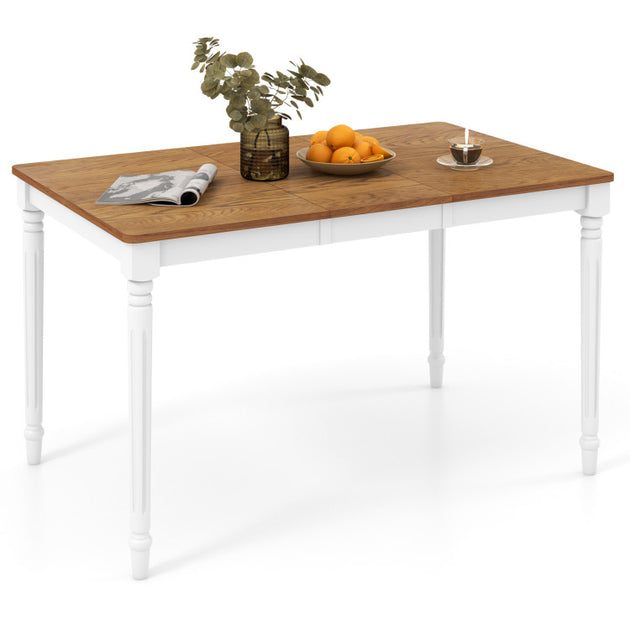 Hivvago Extendable Dining Table White/Walnut 2