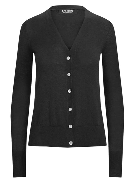 Ralph Lauren Longsleeve Cotton-Modal Cardigan mit V-Ausschnitt schwarz Medium female 2