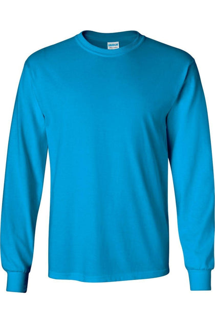 Gildan Ultra Cotton Long Sleeve T-Shirt Blue 5XL 2