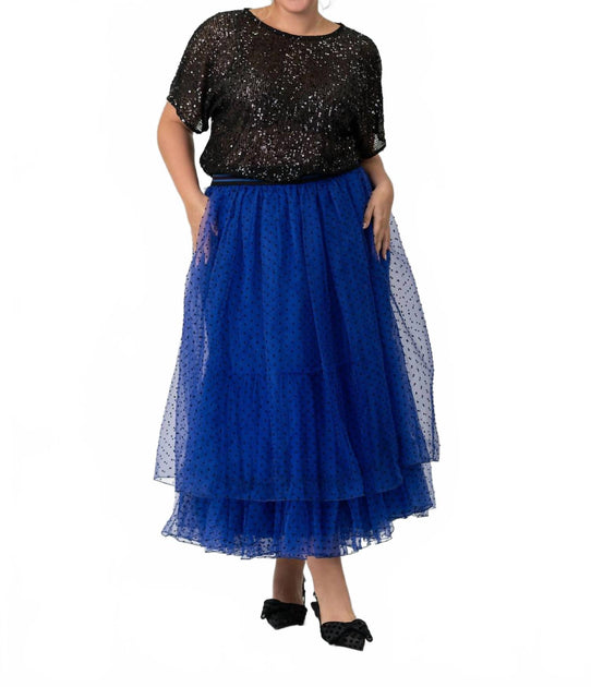 -bl^nk- Tilly Maxi Skirt Blue 3X 4