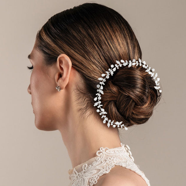 FASHNZFAB Leaves Vine Bun Wrap Headpiece Gold 3