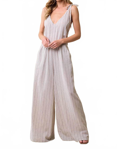 Saints & Hearts Fay Linen Blend Jumpsuit Grey Medium 3
