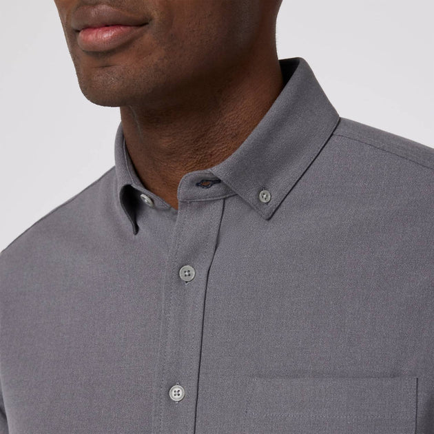 Mizzen + Main City Flannel Shirt Grey Medium 4