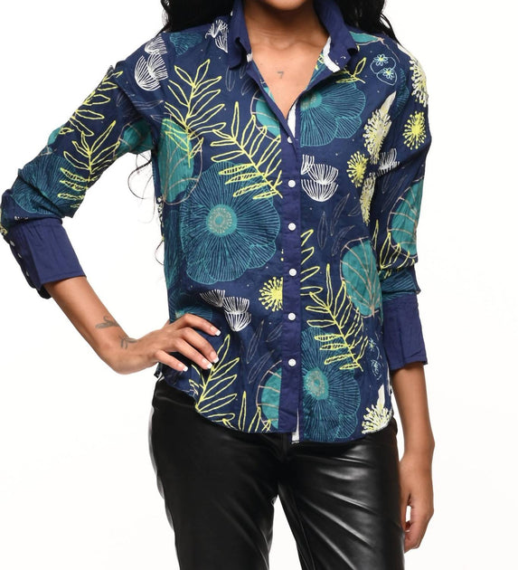 Tulip Clothing Gretchen Button Down Shirt Multi Large 2