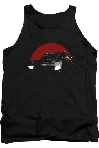 Gildan The Batman Red Moon And Batmobile Tank Top Black Small 2