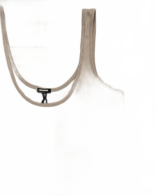 Monrow Classic Layer Tank Beige XSmall 3