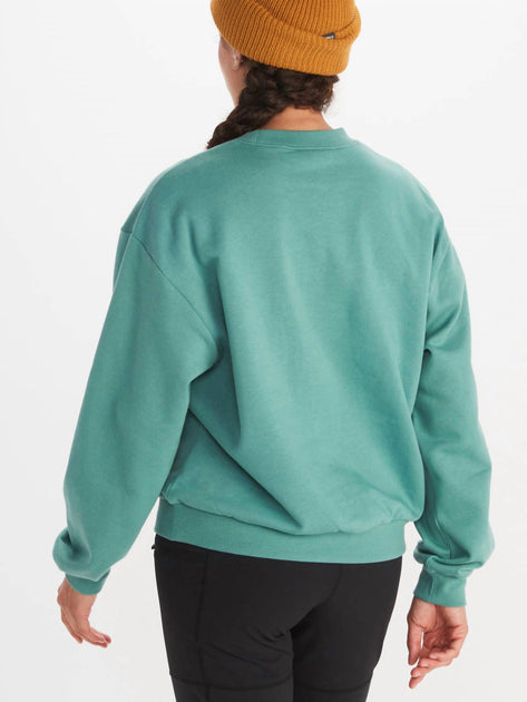 MARMOT Mountain Works Boxy Crewneck Sweatshirt Blue Medium 3