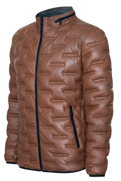 Infinity Torpoint Brown Leather Bomber Jacket Large 4