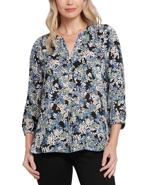 NYDJ Pintuck Blouse White Large 2