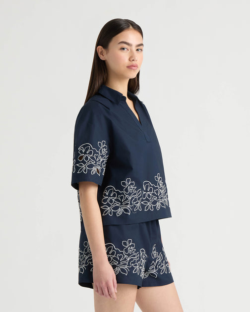 NVLT Embroidery Shirt White Medium 4