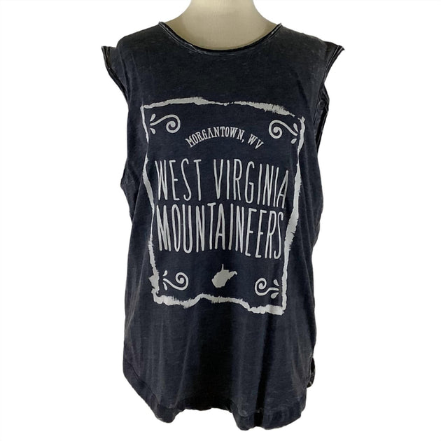 Pressbox West Virginia University Ruffy Tank Blue Medium 2