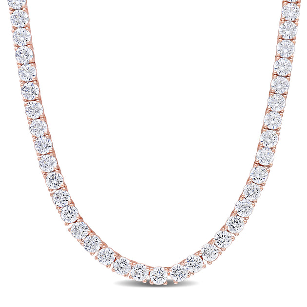 Mimi & Max Tennis Necklace Rose Silver 2