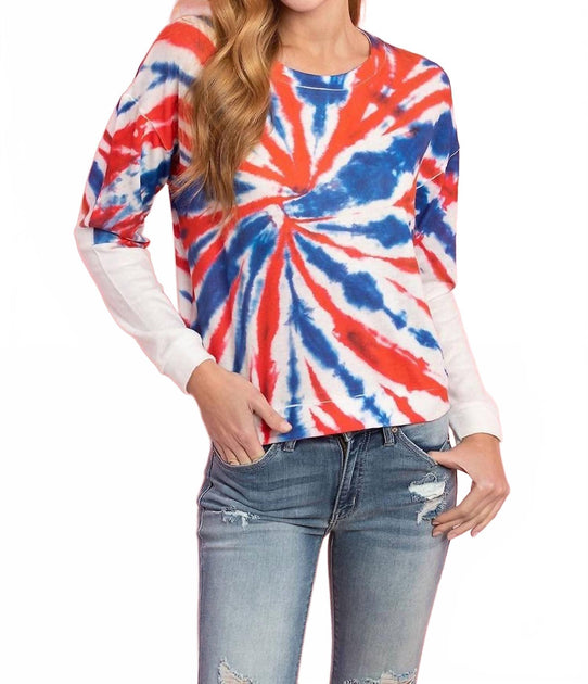 Phil Love Langarm Tie Dye Top Multi Large 4