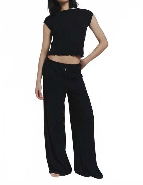 Find Me Now Button Lounge Pants Black Small 2