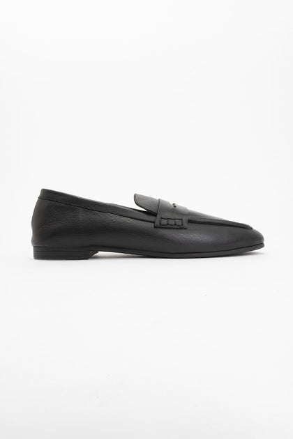 Forever & Always Skye Leather Loafers Black US 9.5 3