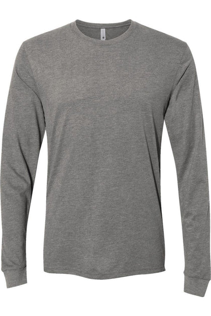 Next Level Unisex Sueded Long Sleeve T-Shirt Grey Large 2