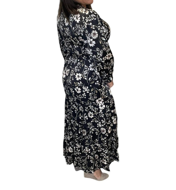 Saltwater Luxe Fall Floral Maxi Dress Blue XSmall 3