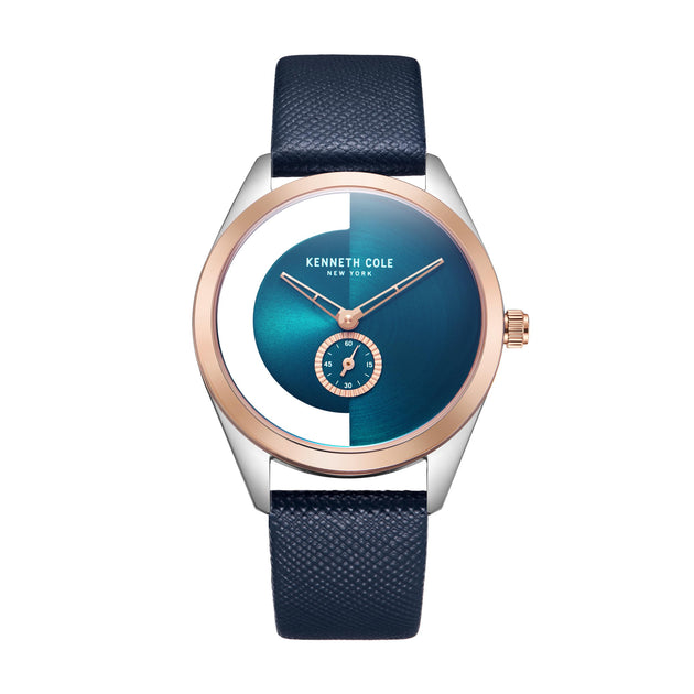 Kenneth Cole Classic 36mm Quartz Watch Gold Blue 2