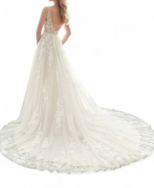 MoriLee Ana Wedding Dress Beige US 12 3