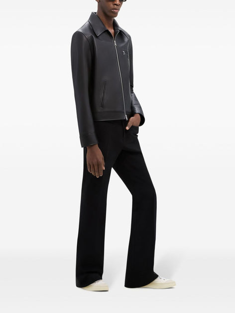 Courrèges Calf Leather Jacket Black EU 54 4