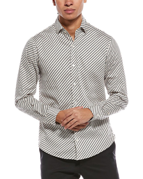 Ted Baker Soren Print Hemd Braun Large 2
