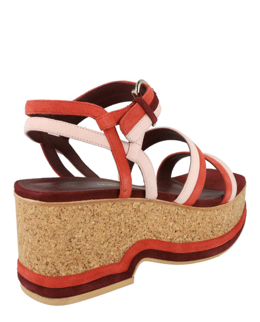 Ferragamo Mysen Wedge Sandals Orange US 6 4