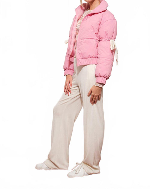 Pretty Garbage Daunenjacke mit Schleife Pink S 4