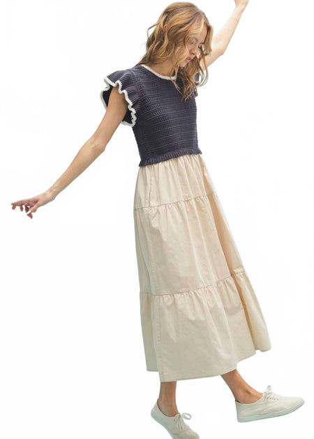 WISHLIST Milana Midi Dress Blue Small 4