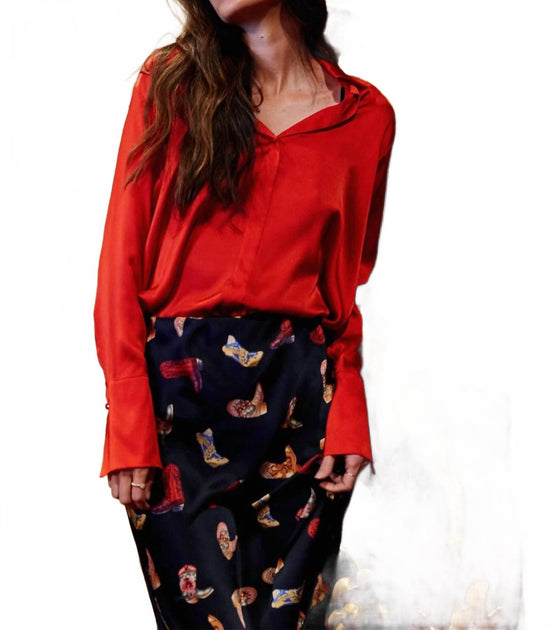 Catherine Gee Daria French Cuff Blouse Multi Medium 4