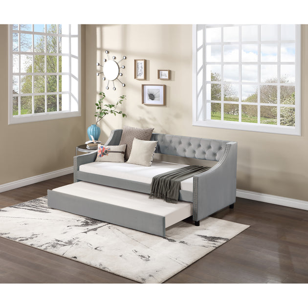 Streamdale Twin Daybed with Trundle Gray 3