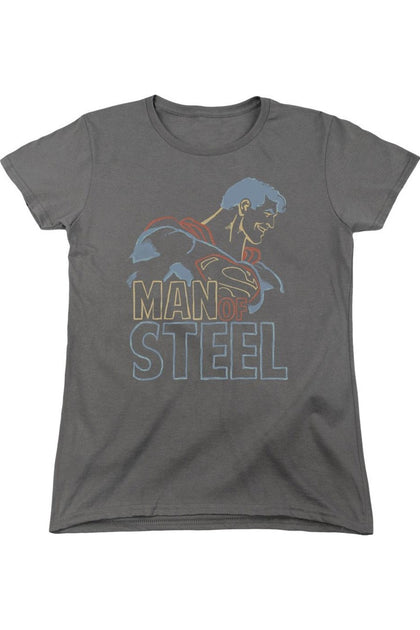 Gildan Superman Colored Lines Short Sleeve T-Shirt Grey XLarge 2