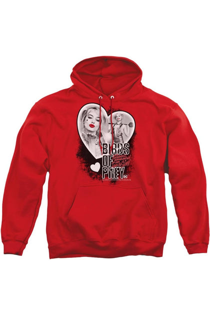 Gildan Birds Of Prey Heart Harley Kapuzenpullover Rot Medium 2